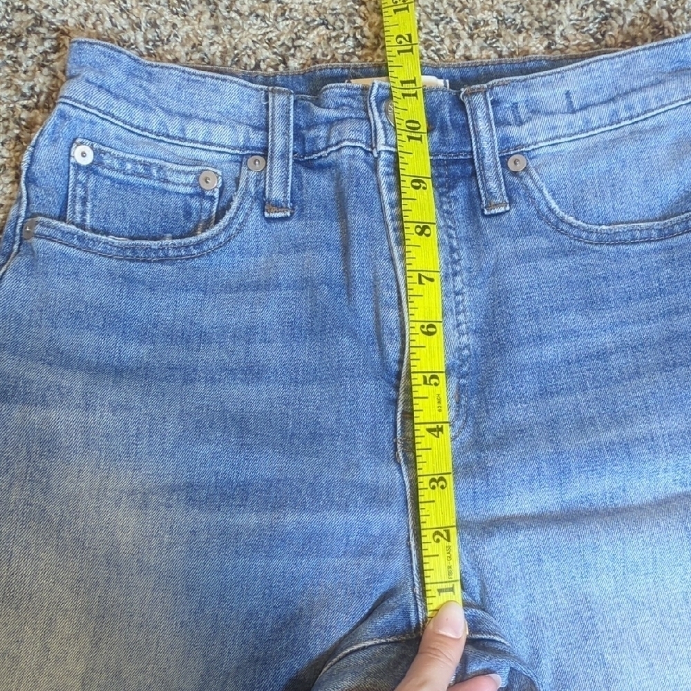 Madewell women's medium blue high rise the perfect vintage distressed jeans - Picture 8 of 11